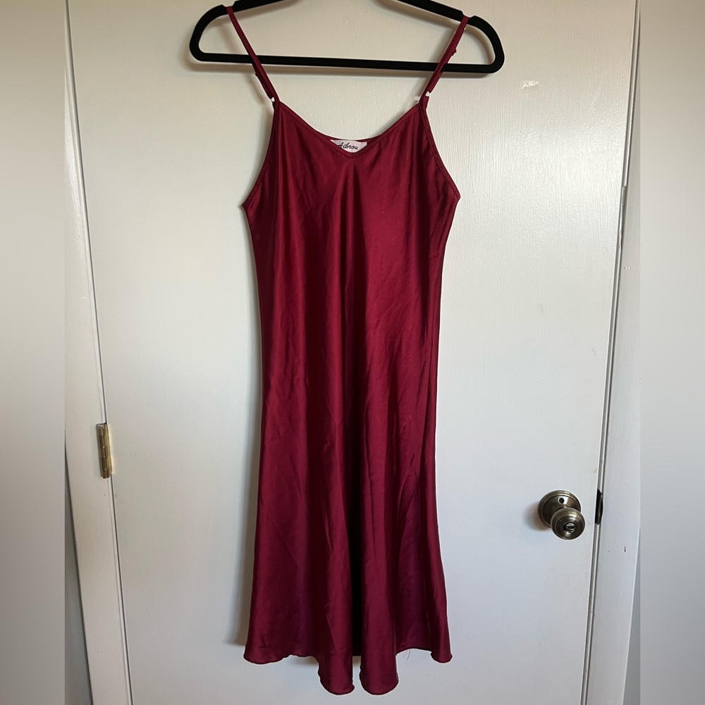 red cami dress